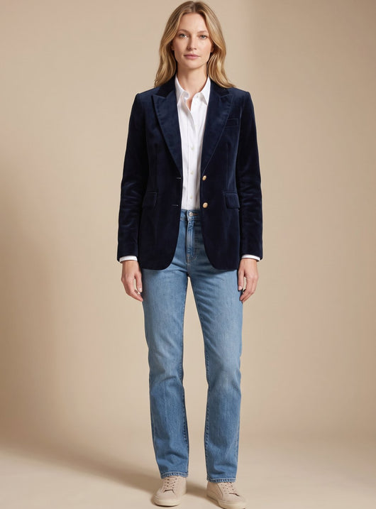 Blazer Elisabeth de Terciopelo con Botones Dorados