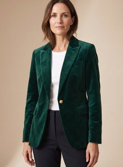 Blazer Elisabeth de Terciopelo con Botones Dorados