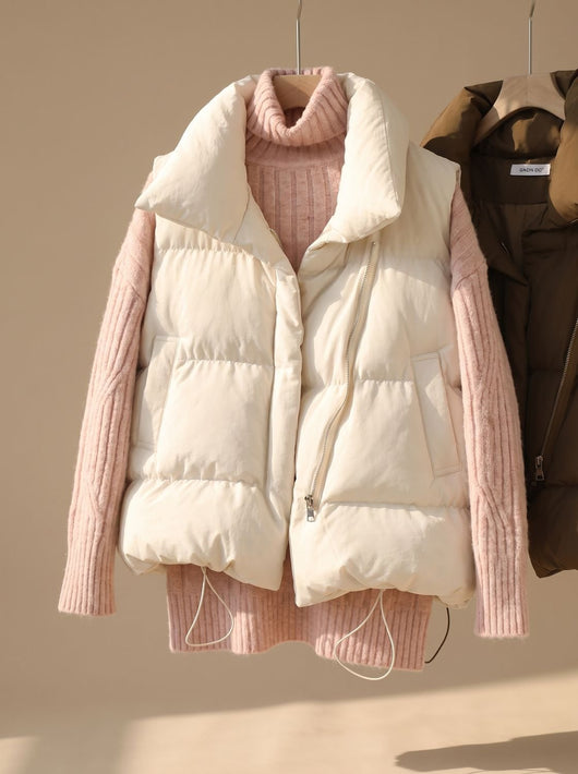 Chaleco Acolchado Annika Boxy con Cuello Chal