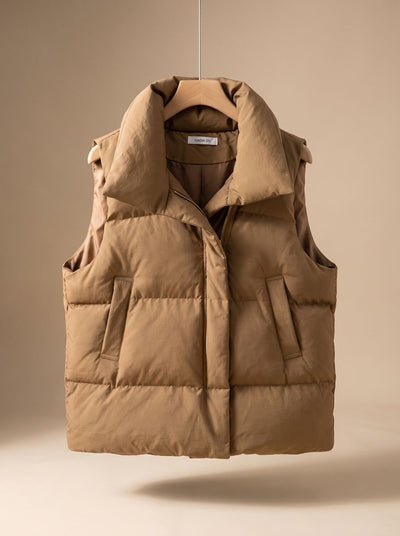 Chaleco Acolchado Annika Boxy con Cuello Chal