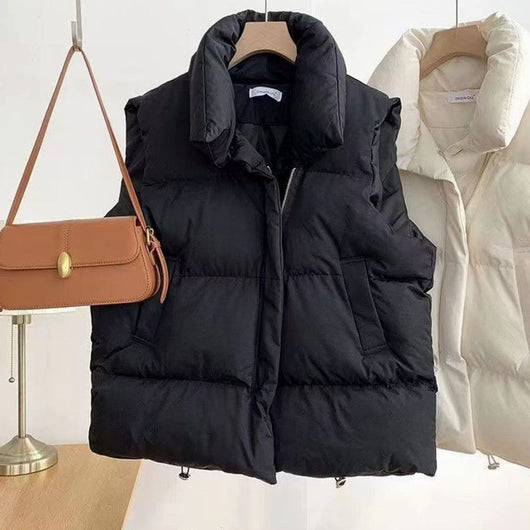 Chaleco Acolchado Annika Boxy con Cuello Chal