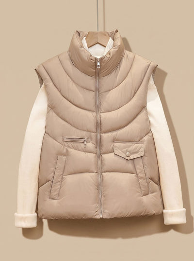 Chaleco Acolchado Greta Utility de Cuello Alto