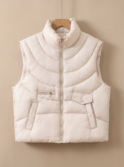 Chaleco Acolchado Greta Utility de Cuello Alto