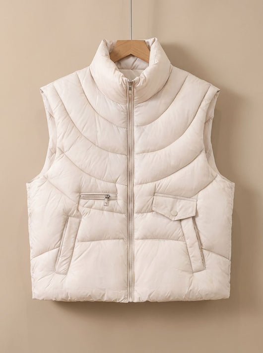 Chaleco Acolchado Greta Utility de Cuello Alto