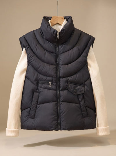 Chaleco Acolchado Greta Utility de Cuello Alto