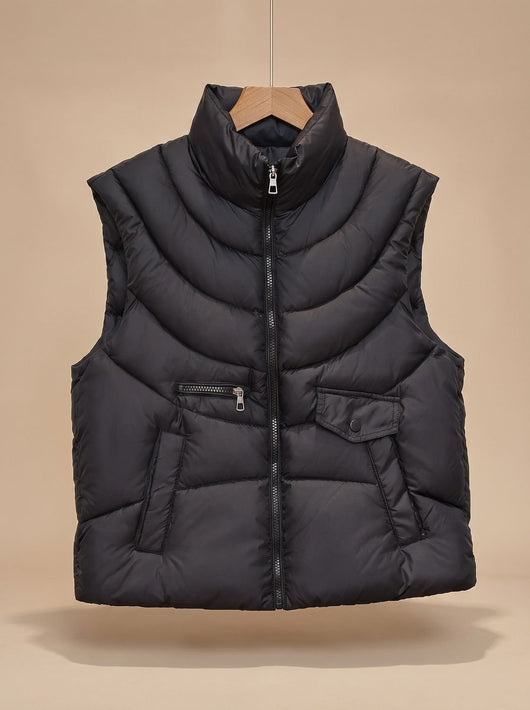 Chaleco Acolchado Greta Utility de Cuello Alto