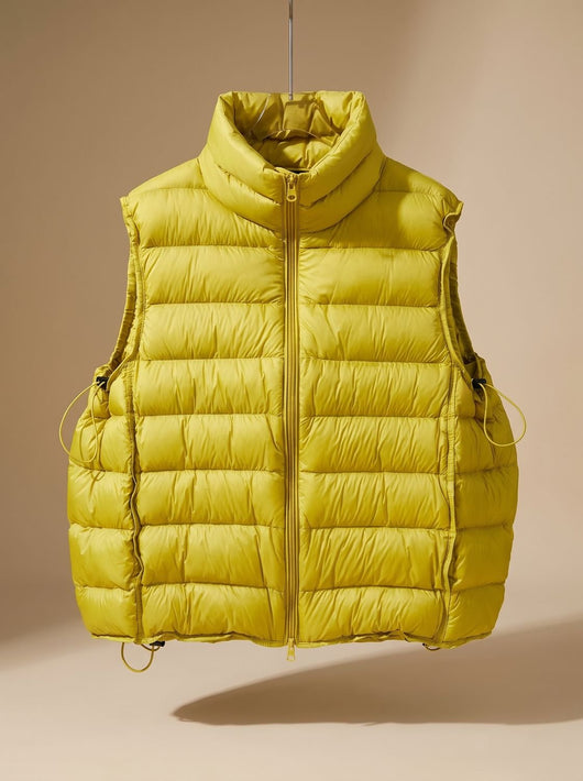 Chaleco Acolchado Annika de Cuello Alto con Cremallera