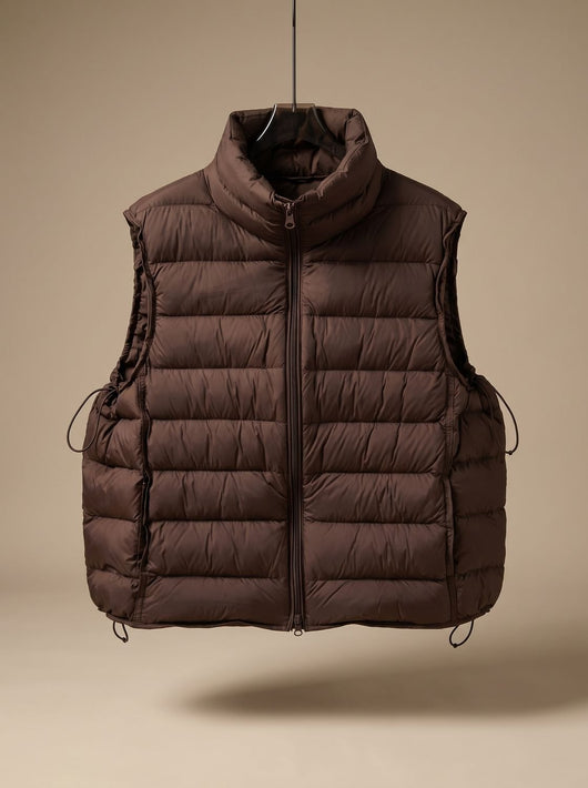 Chaleco Acolchado Annika de Cuello Alto con Cremallera