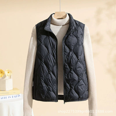 Chaleco Acolchado Leonie con Cuello Alto, Tallas Grandes