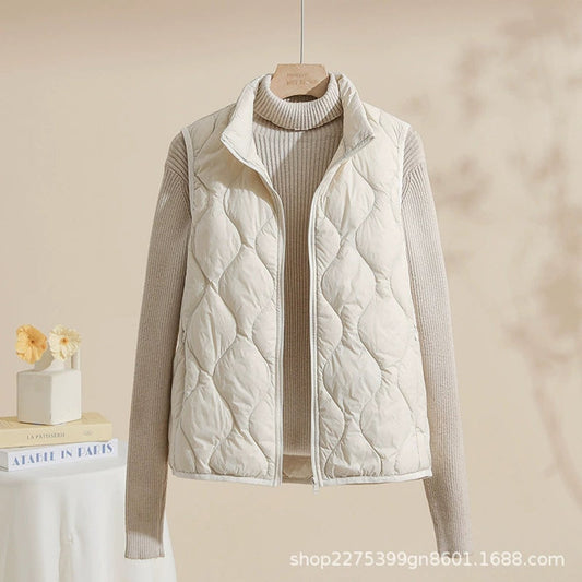 Chaleco Acolchado Leonie con Cuello Alto, Tallas Grandes