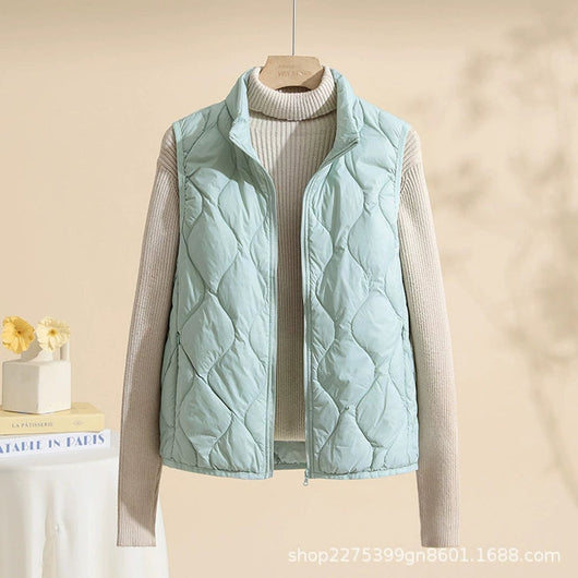 Chaleco Acolchado Leonie con Cuello Alto, Tallas Grandes