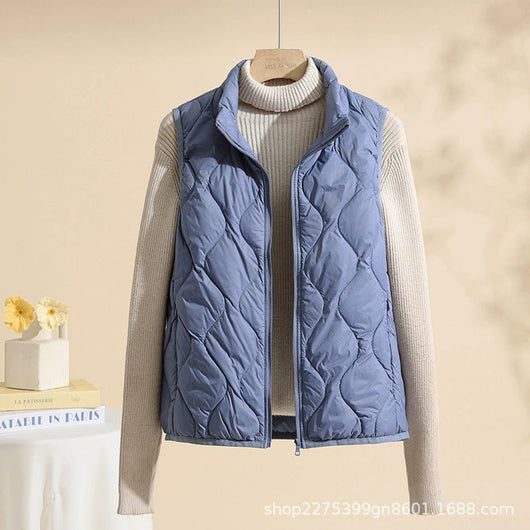 Chaleco Acolchado Leonie con Cuello Alto, Tallas Grandes