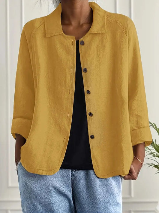 Cárdigan Camisero Marie de Algodón y Lino