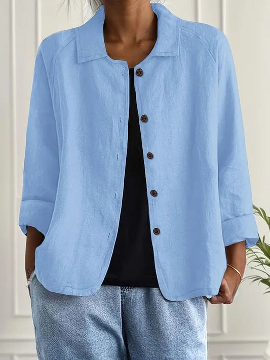 Cárdigan Camisero Marie de Algodón y Lino