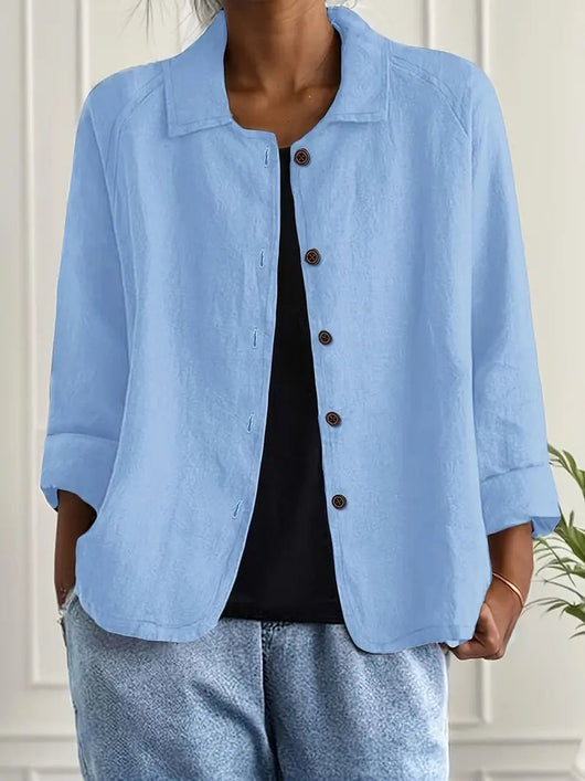 Cárdigan Camisero Marie de Algodón y Lino