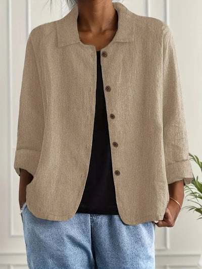Cárdigan Camisero Marie de Algodón y Lino