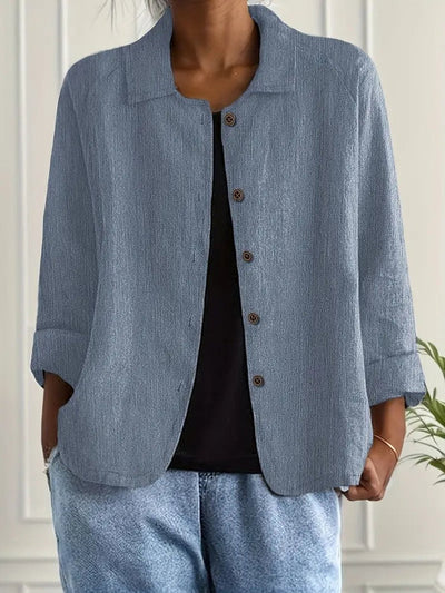 Cárdigan Camisero Marie de Algodón y Lino
