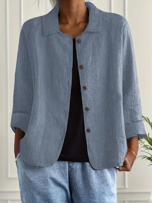 Cárdigan Camisero Marie de Algodón y Lino