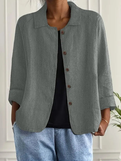Cárdigan Camisero Marie de Algodón y Lino