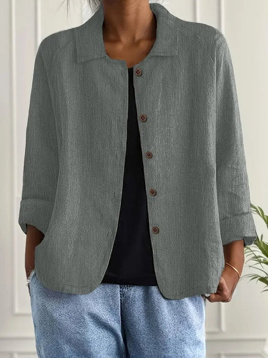 Cárdigan Camisero Marie de Algodón y Lino