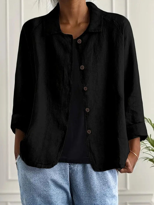Cárdigan Camisero Marie de Algodón y Lino