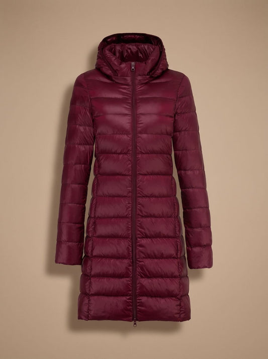 Chaqueta Acolchada Nora Ultraligera Larga con Capucha