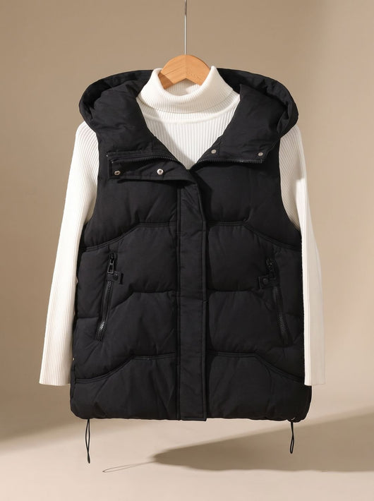 Chaleco Acolchado Annika con Capucha y Bolsillos de Cremallera