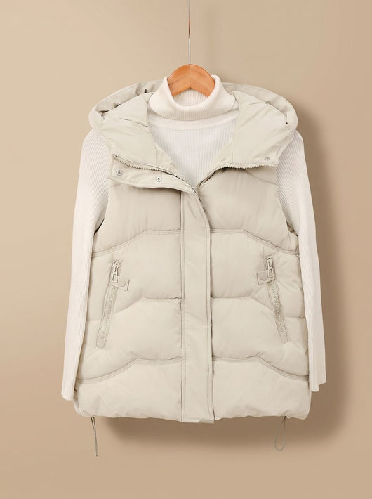 Chaleco Acolchado Annika con Capucha y Bolsillos de Cremallera