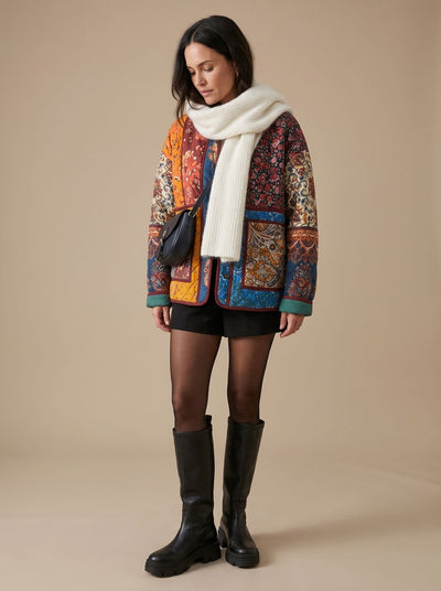 Chaqueta Charlotte Acolchada de Patchwork Multicolor