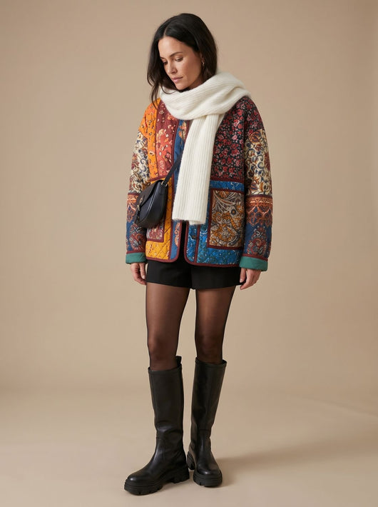 Chaqueta Charlotte Acolchada de Patchwork Multicolor