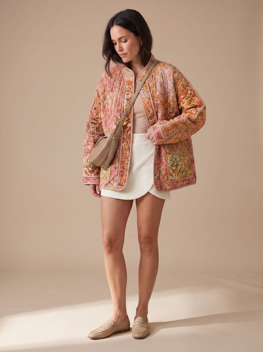 Chaqueta Charlotte Acolchada de Patchwork Multicolor