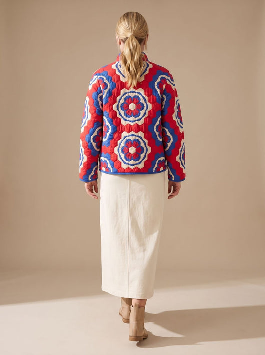 Chaqueta Charlotte Acolchada de Patchwork Multicolor