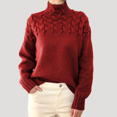 Jersey Sophie de Cuello Vuelto de Punto de Ochos