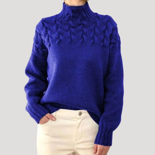 Jersey Sophie de Cuello Vuelto de Punto de Ochos