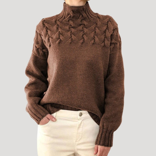 Jersey Sophie de Cuello Vuelto de Punto de Ochos