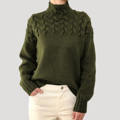 Jersey Sophie de Cuello Vuelto de Punto de Ochos
