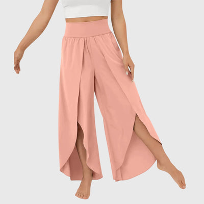 Pantalones Magdalena Boho de Pierna Ancha con Aberturas