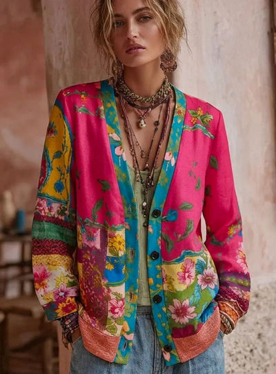Leonie | Cárdigan Patchwork Floral