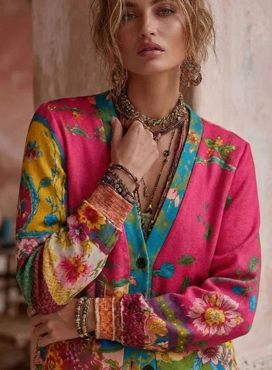 Leonie | Cárdigan Patchwork Floral
