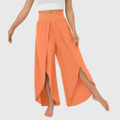 Pantalones Magdalena Boho de Pierna Ancha con Aberturas