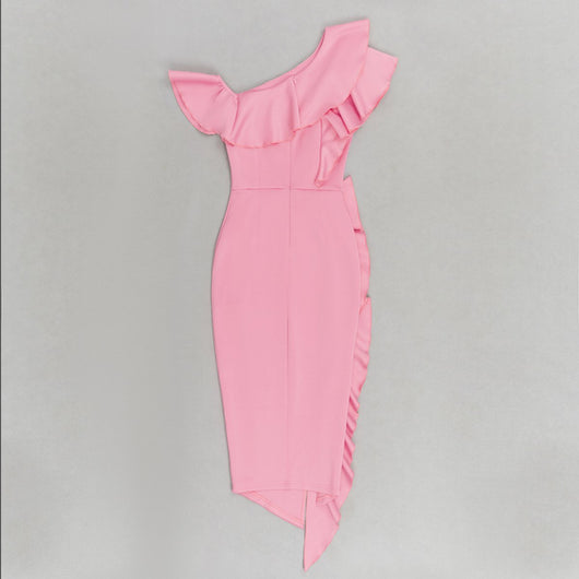 Vestido Midi Katharina Asimétrico de un Hombro