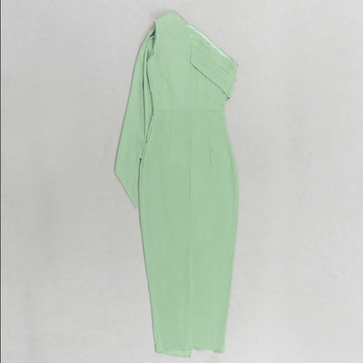 Vestido Midi Nora de un Hombro Drapeado