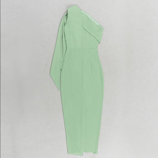 Vestido Midi Nora de un Hombro Drapeado
