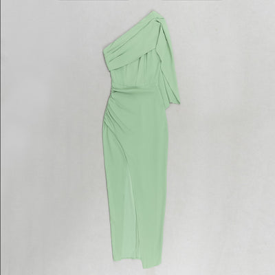 Vestido Midi Nora de un Hombro Drapeado