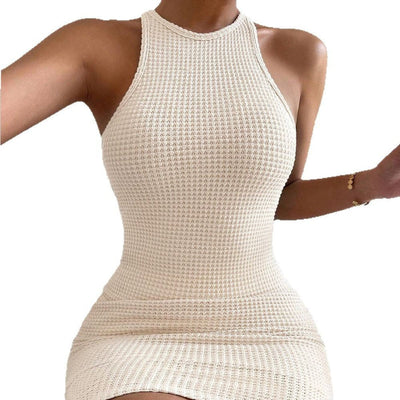 Vestido Hannah de Punto Ajustado sin Mangas