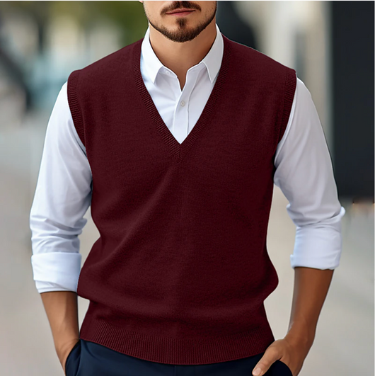 Chaleco Patrick de Punto sin Mangas Cuello Pico