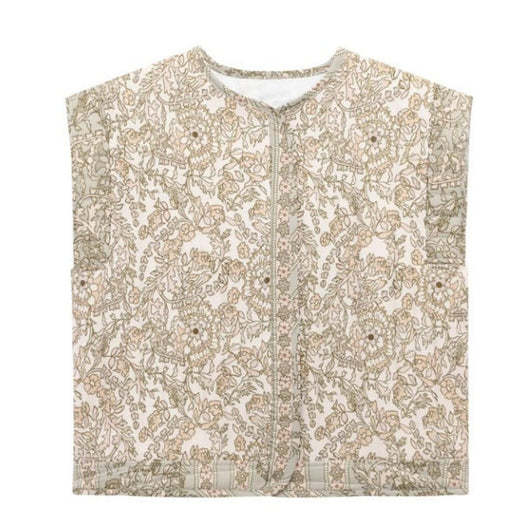 Chaleco Frieda Acolchado Floral con Bolsillos Laterales