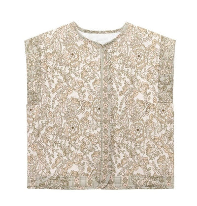 Chaleco Frieda Acolchado Floral con Bolsillos Laterales