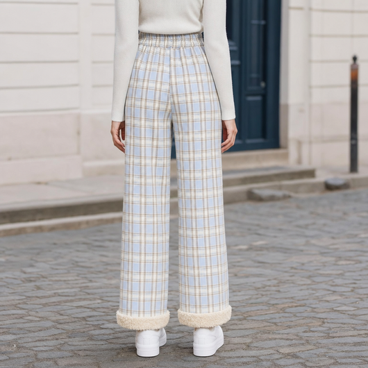 Pantalón Blythe de Cuadros y Pierna Ancha