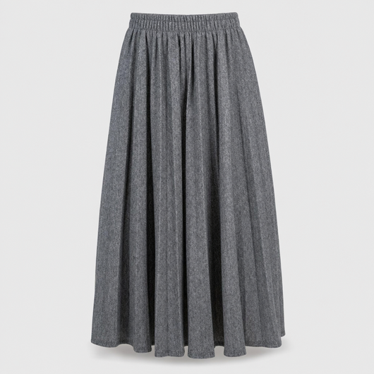 Falda Midi Marlowe Plisada Efecto Lana